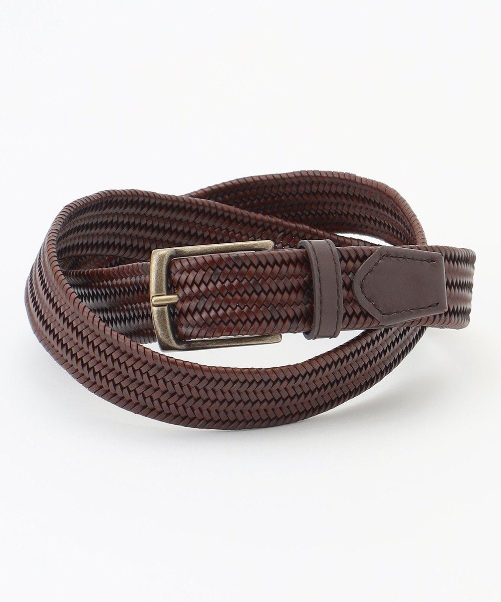 JOSEPH ABBOUD 【イタリア素材・ストレッチ・日本製】 ストレッチレザー ベルト 