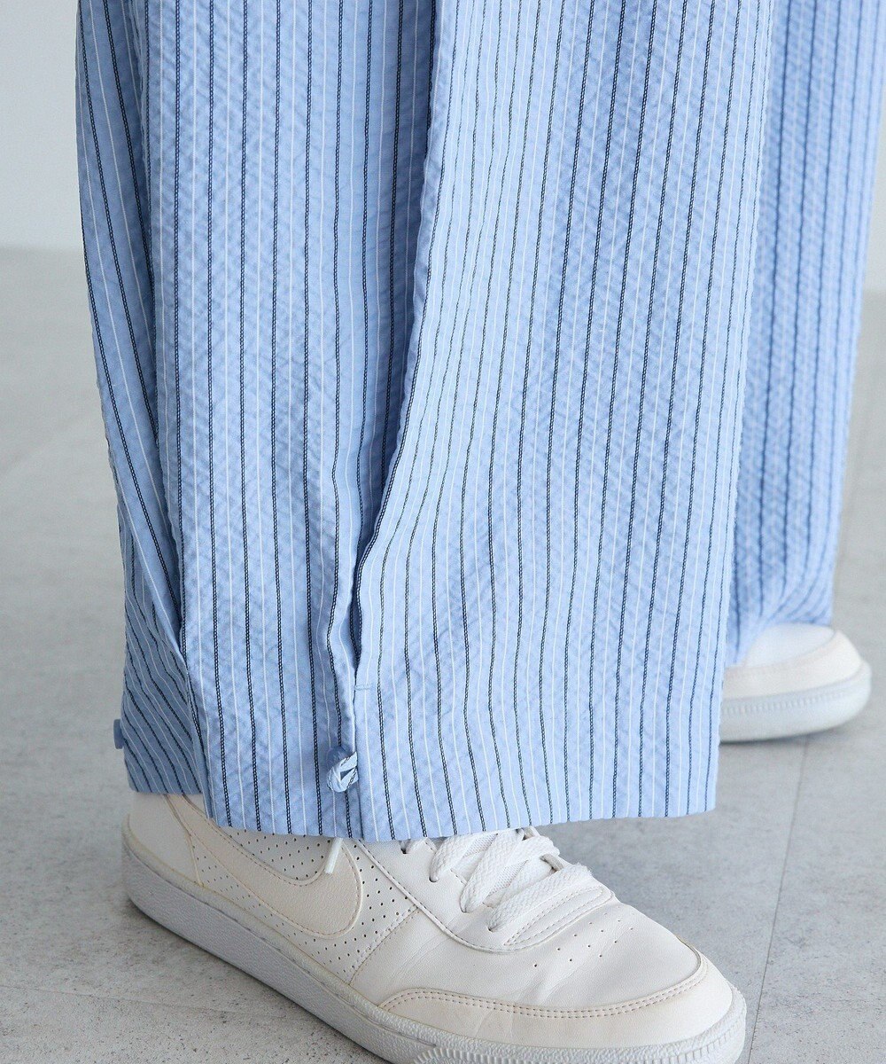 CRAFT STANDARD BOUTIQUE ベルトデザインワイドパンツ 