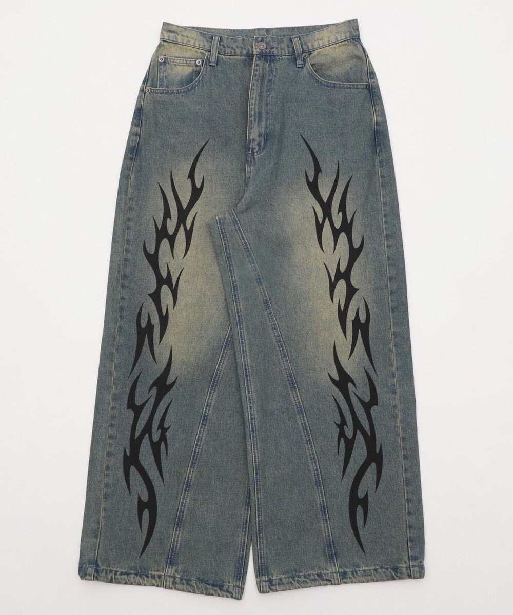 WEGO トライバルデニムパンツ 