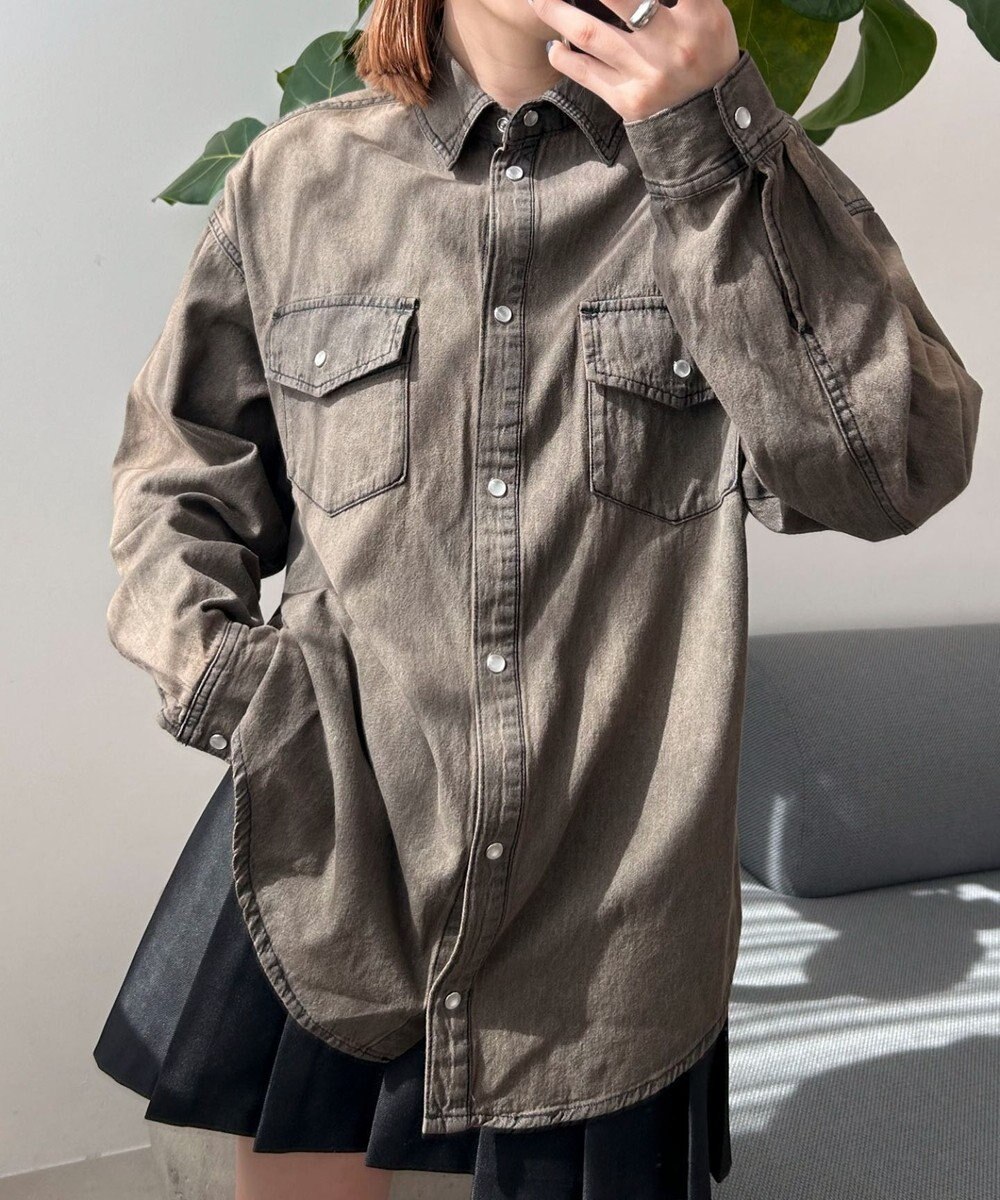 WEGO デニムウエスタンBIGシャツ 