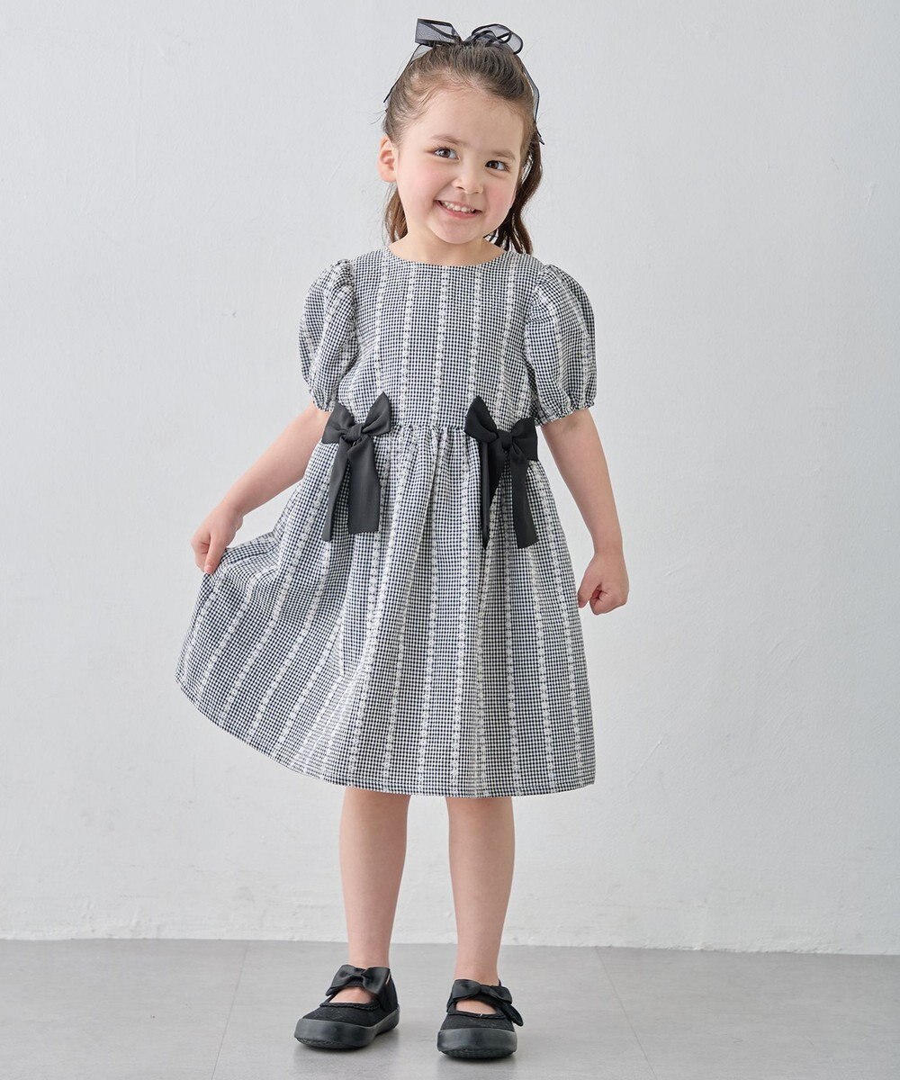 ANY KIDS 【洗濯機可能】サッカー ストライプワンピース 