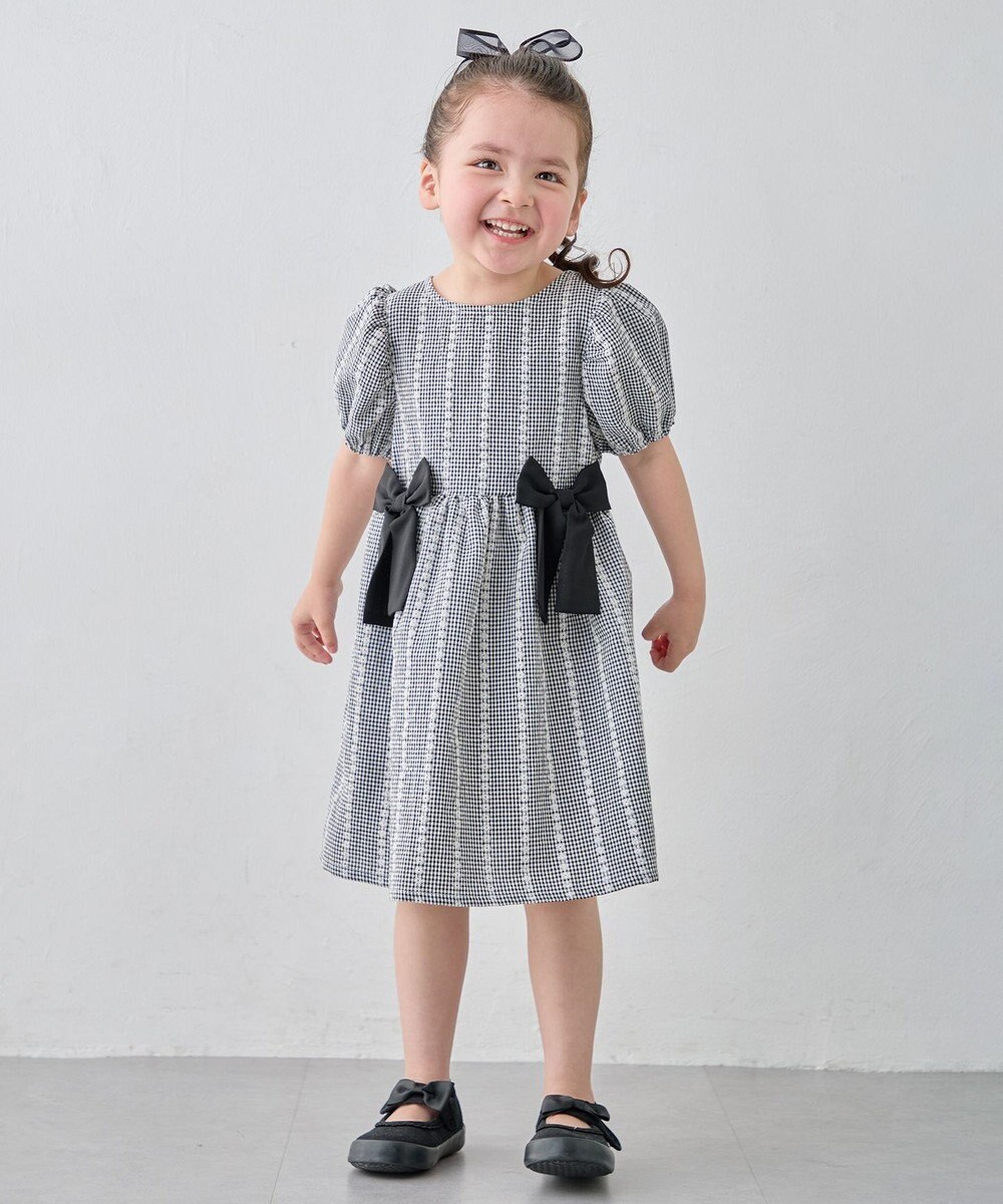 ANY KIDS 【洗濯機可能】サッカー ストライプワンピース 