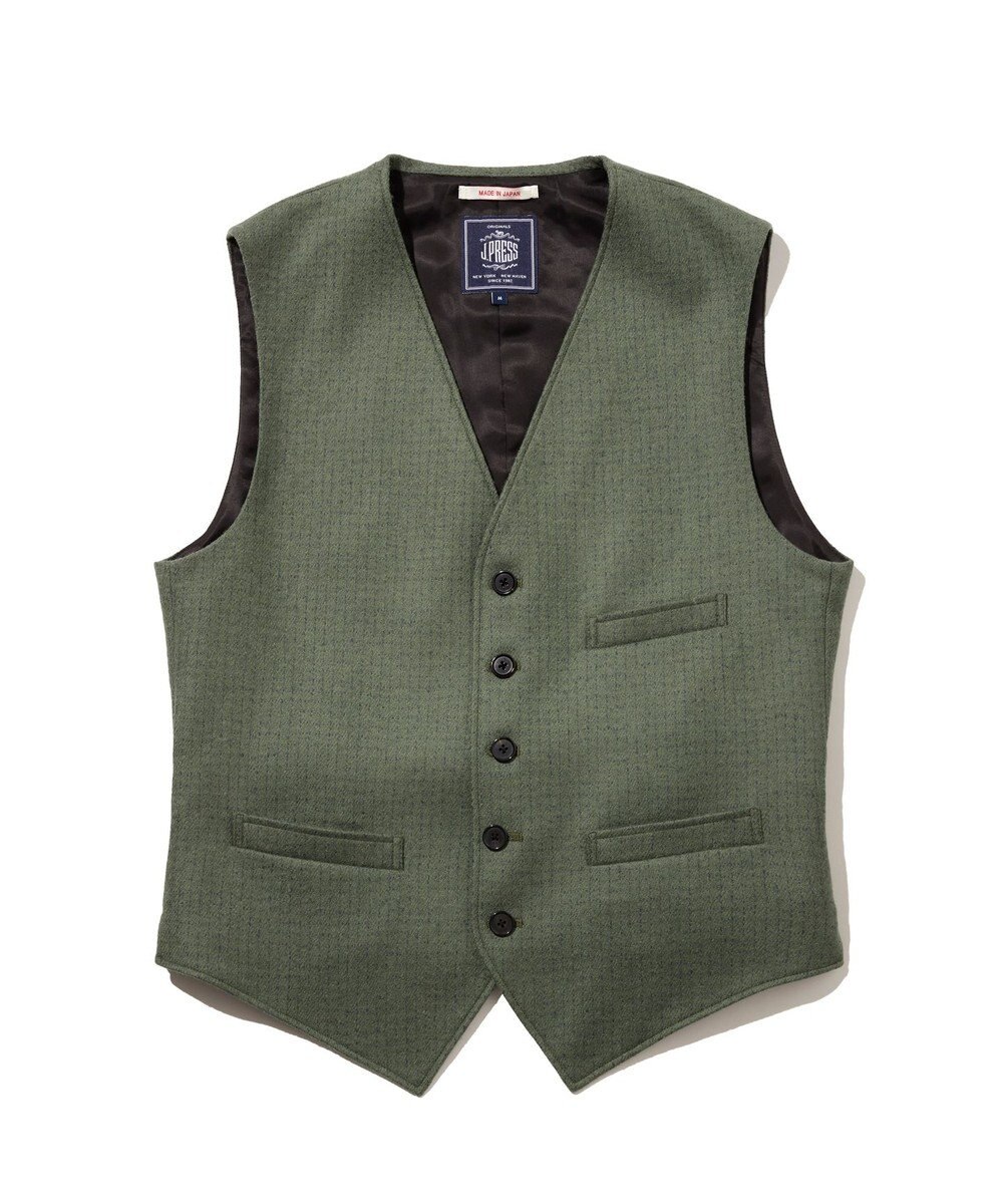 J.PRESS MEN 【J.PRESS ORIGINALS】Boil Random Window Pen Over Odd Vest / Japan Made 