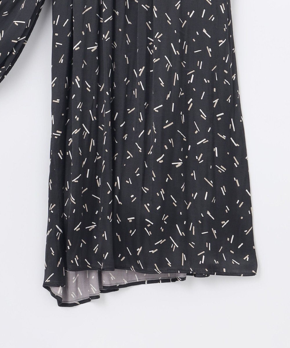 自由区 L 【ウエストゴム・長さ調整可・洗える】ビンテージサテンプリント柄 ガウチョパンツ 