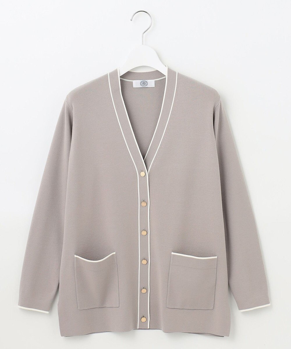 J.PRESS LADIES 【洗える】 レーヨンストレッチフルニードル カーディガン 