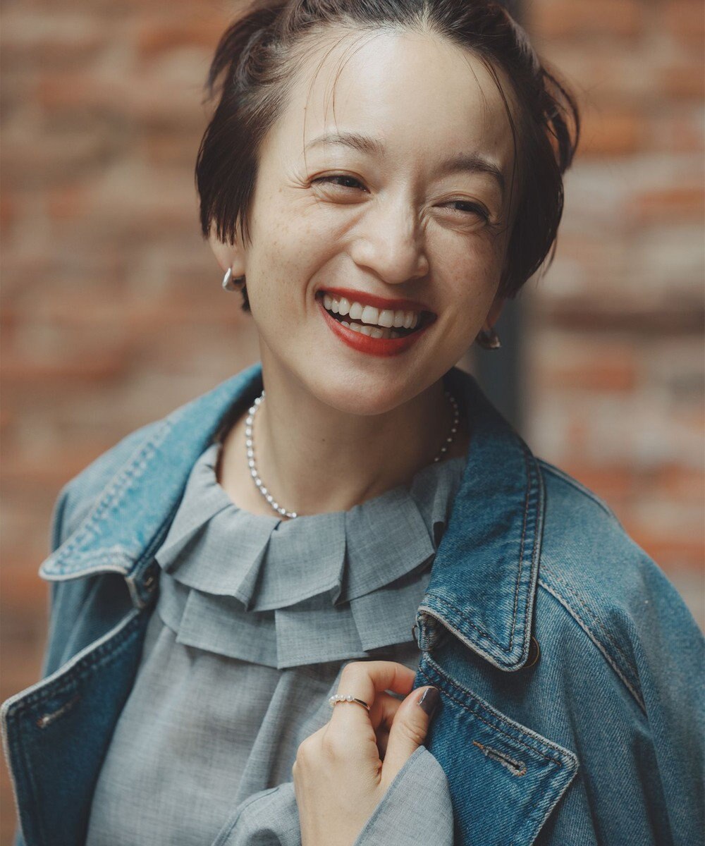 #Newans 【前後着用可能】【高山都さんコラボ】ビッグカラー２WAYブラウス 