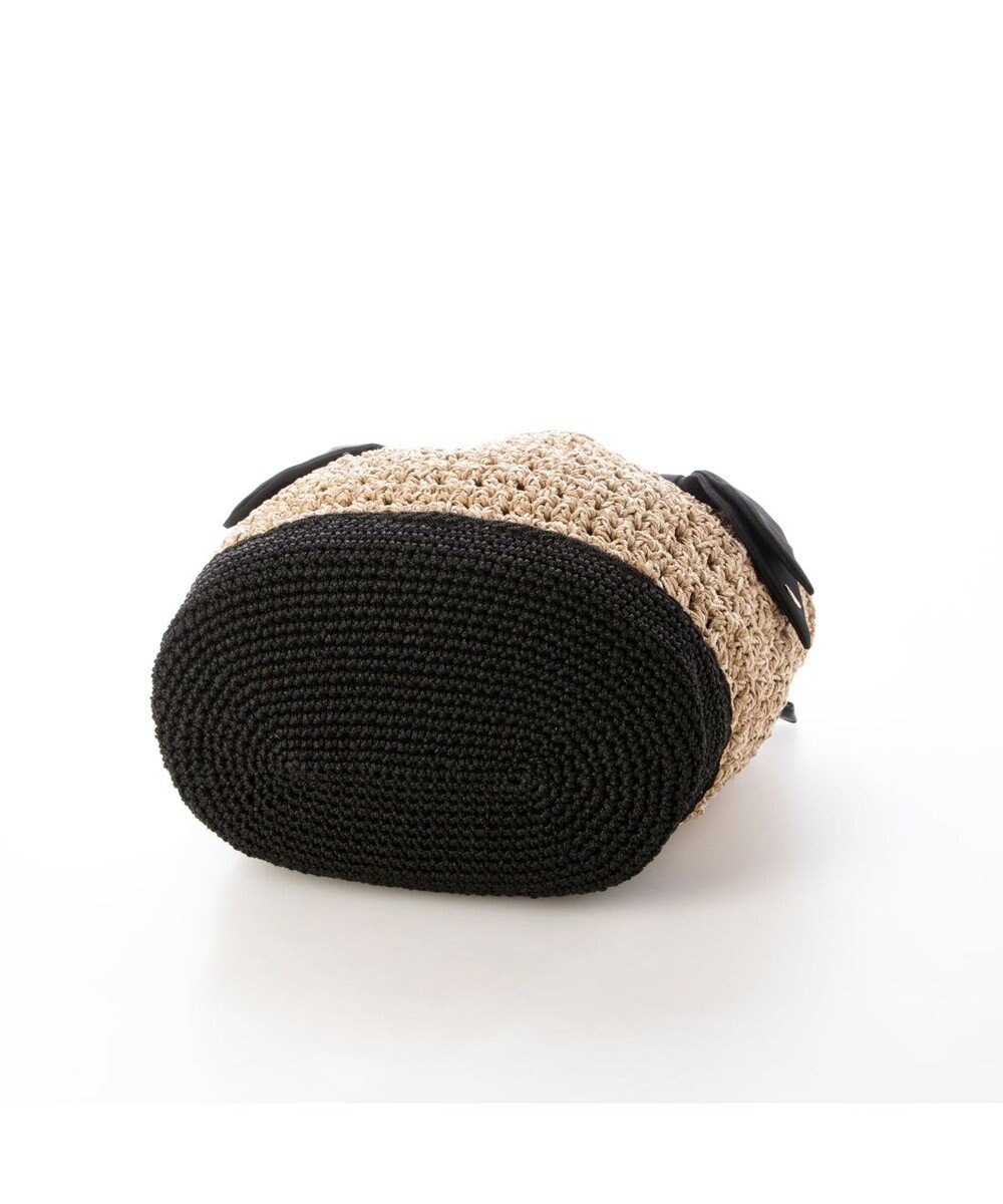 UNBILLION カシュカシュ cachecache / 下がりリボン切替編みトート 