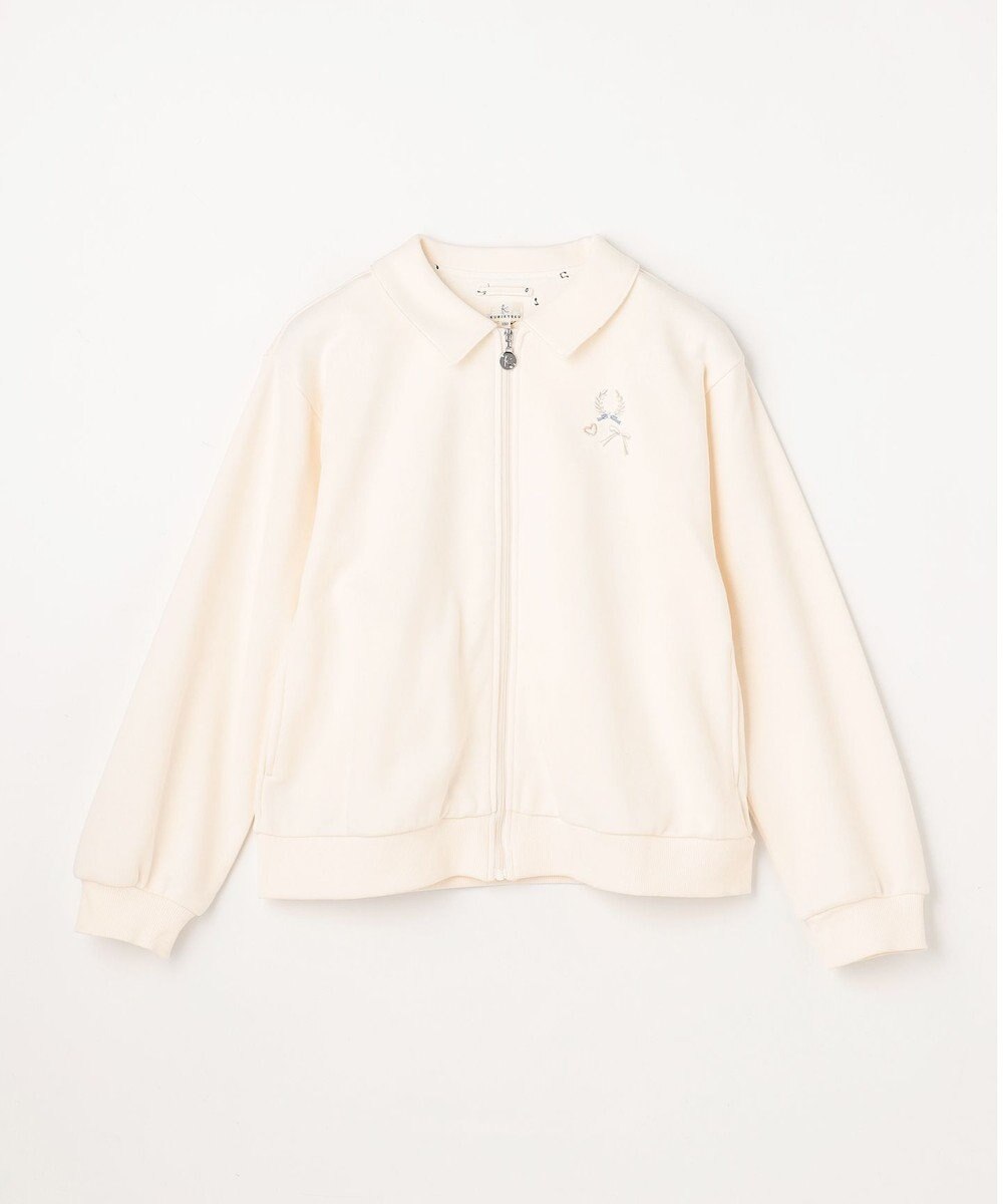 組曲 KIDS 【150-160㎝】ラウンドカラージップアップパーカー 