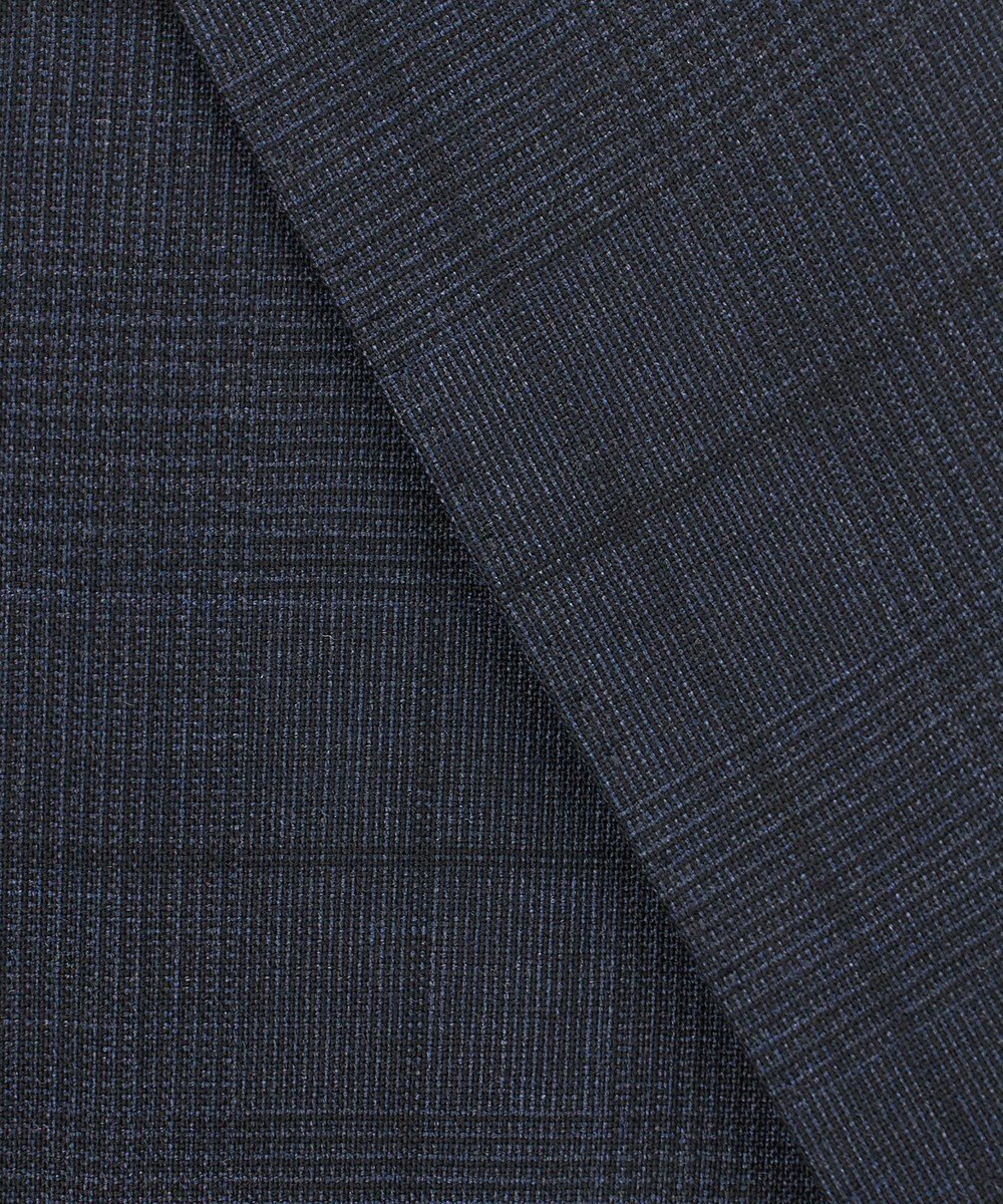 GOTAIRIKU シワになりにくい【御幸毛織/みゆきけおり】DRYSPINNER 平織スーツ_ネイビー格子 