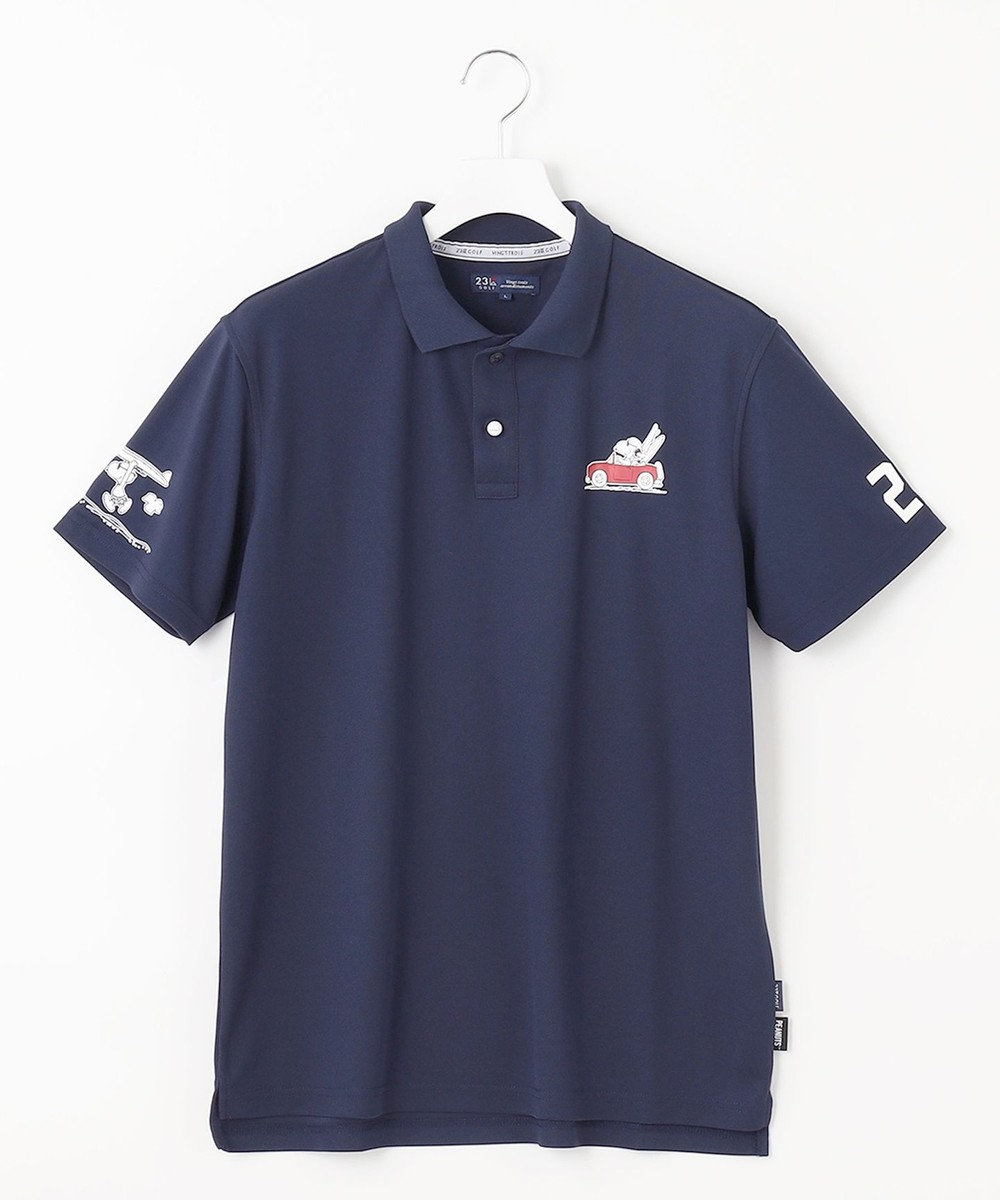 23区GOLF 【PEANUTS】【MEN】スヌーピーコラボ 半袖ポロシャツ 