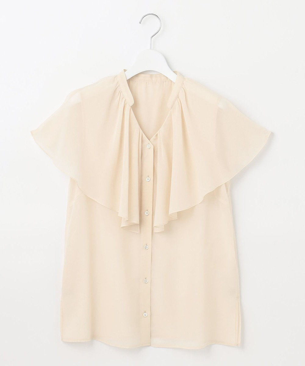 自由区 【洗える・XSサイズあり】キュプラコットンブロード ブラウス 