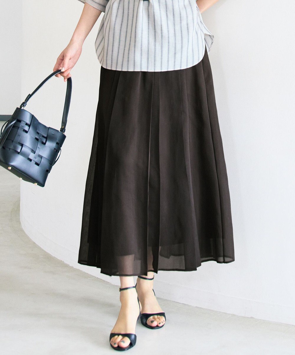 自由区 S 【カタログ掲載】オーガンジープリーツ スカート 