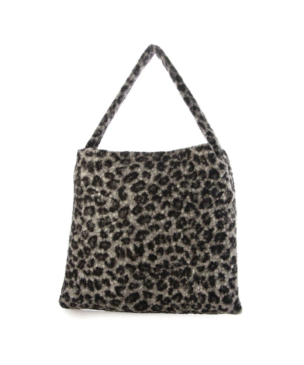 UNBILLION カシュカシュ cachecache / レオパードループツイードワンショルダートート 