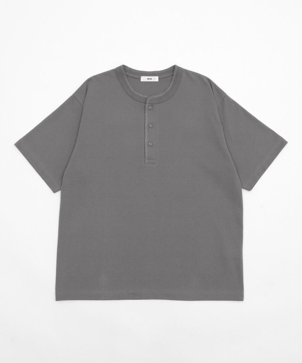 WEGO 【ユニセックス着用ITEM/MLサイズ展開】リラックスフィットヘンリーネックT（SS） 