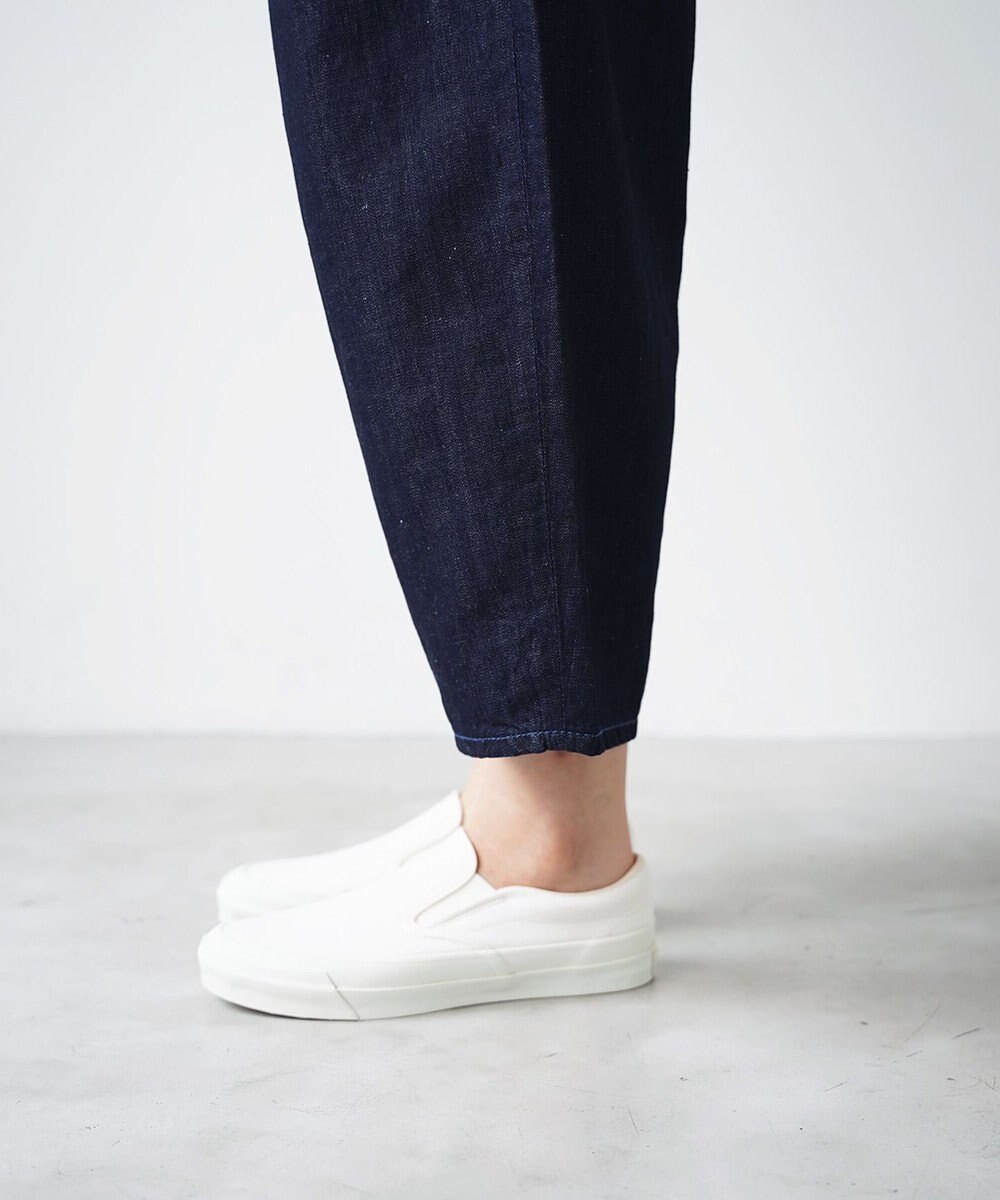 caqu FS linen barrel pants ふんわりリネンテーパードデニム 
