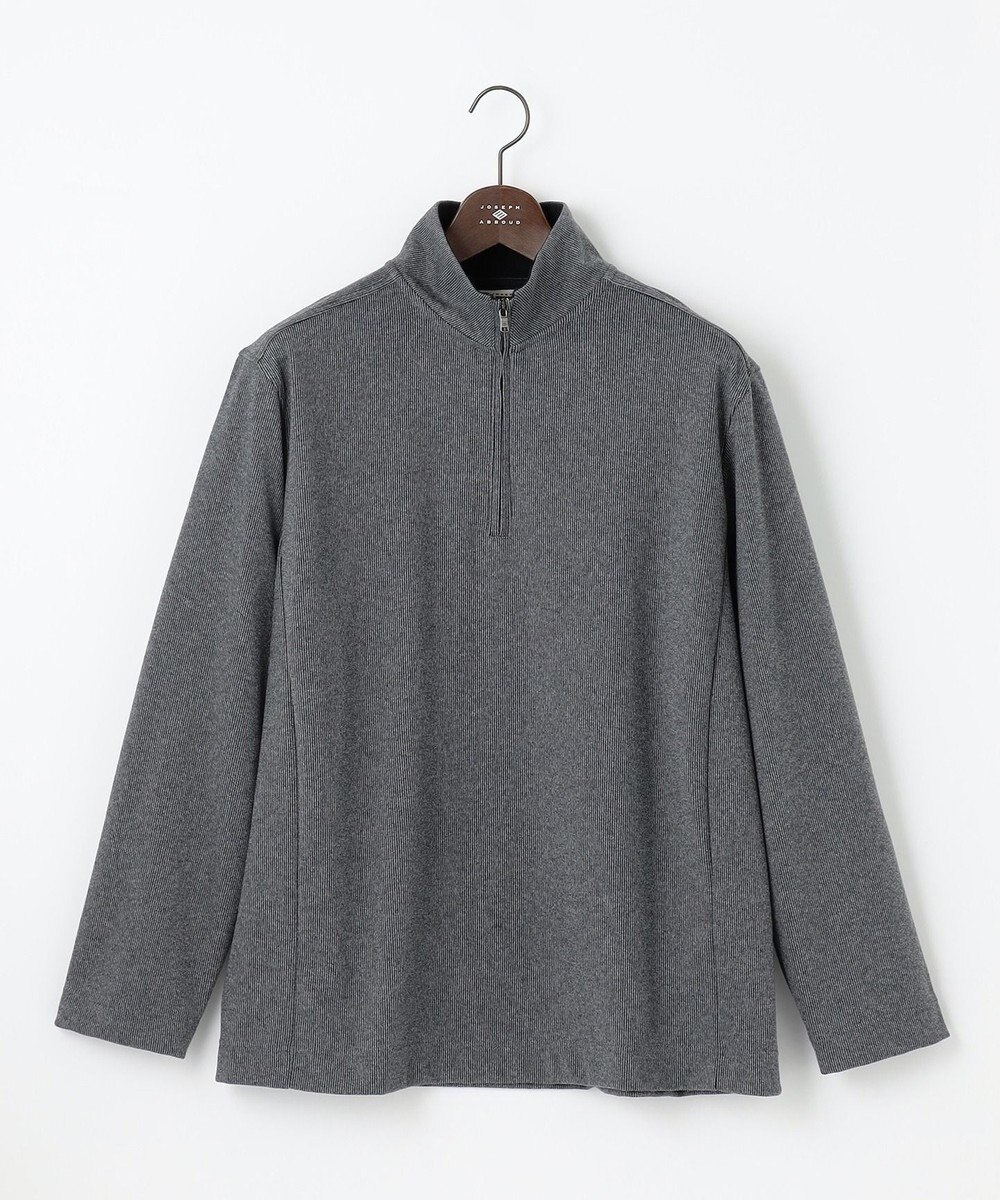 JOSEPH ABBOUD 【キングサイズ・保温性/軽量り/ジャパンファブリック】ストライプジャカードジップ  プルオーバー 