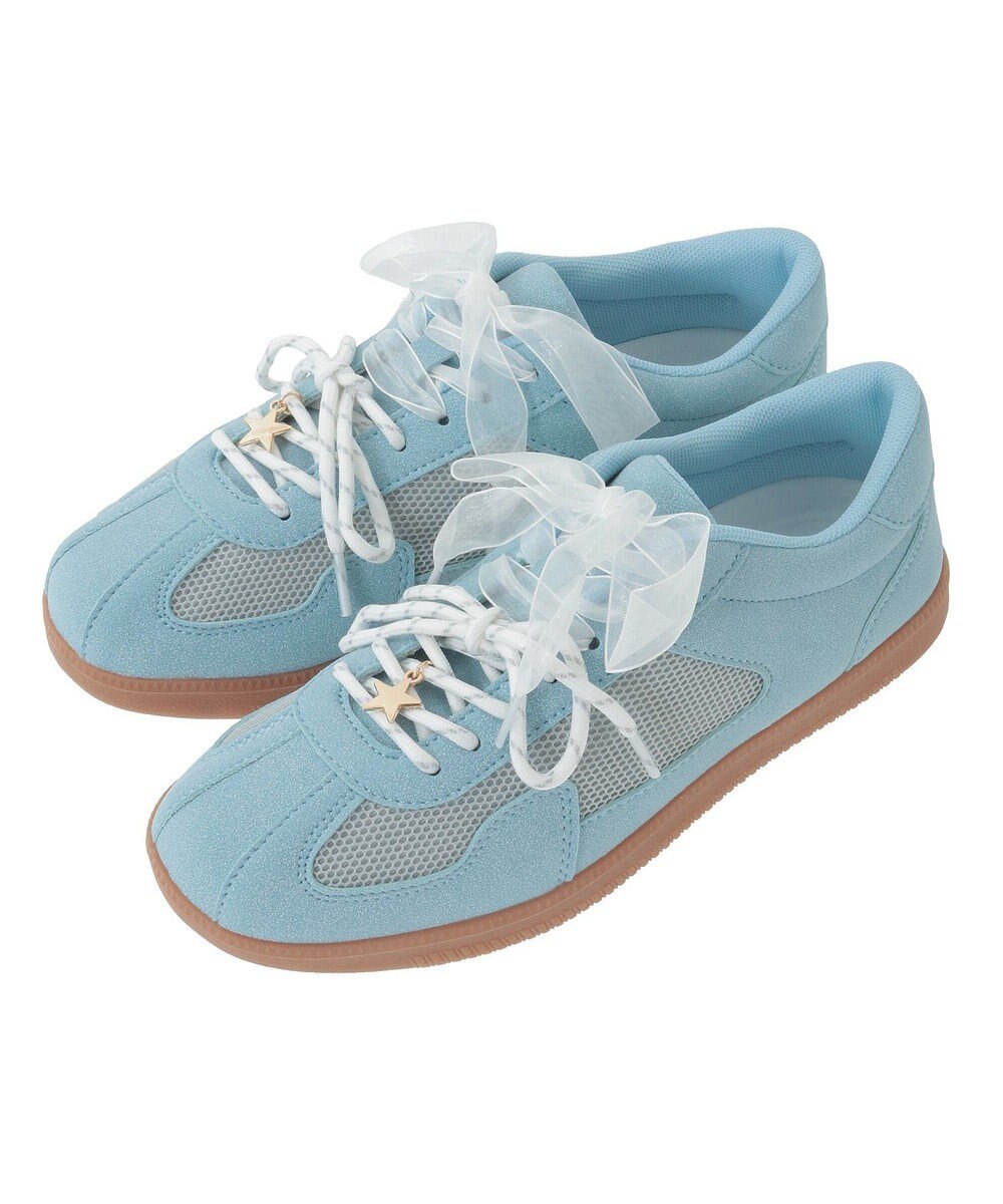 earth music&ecology チャーム付きＷリボンスニーカー 