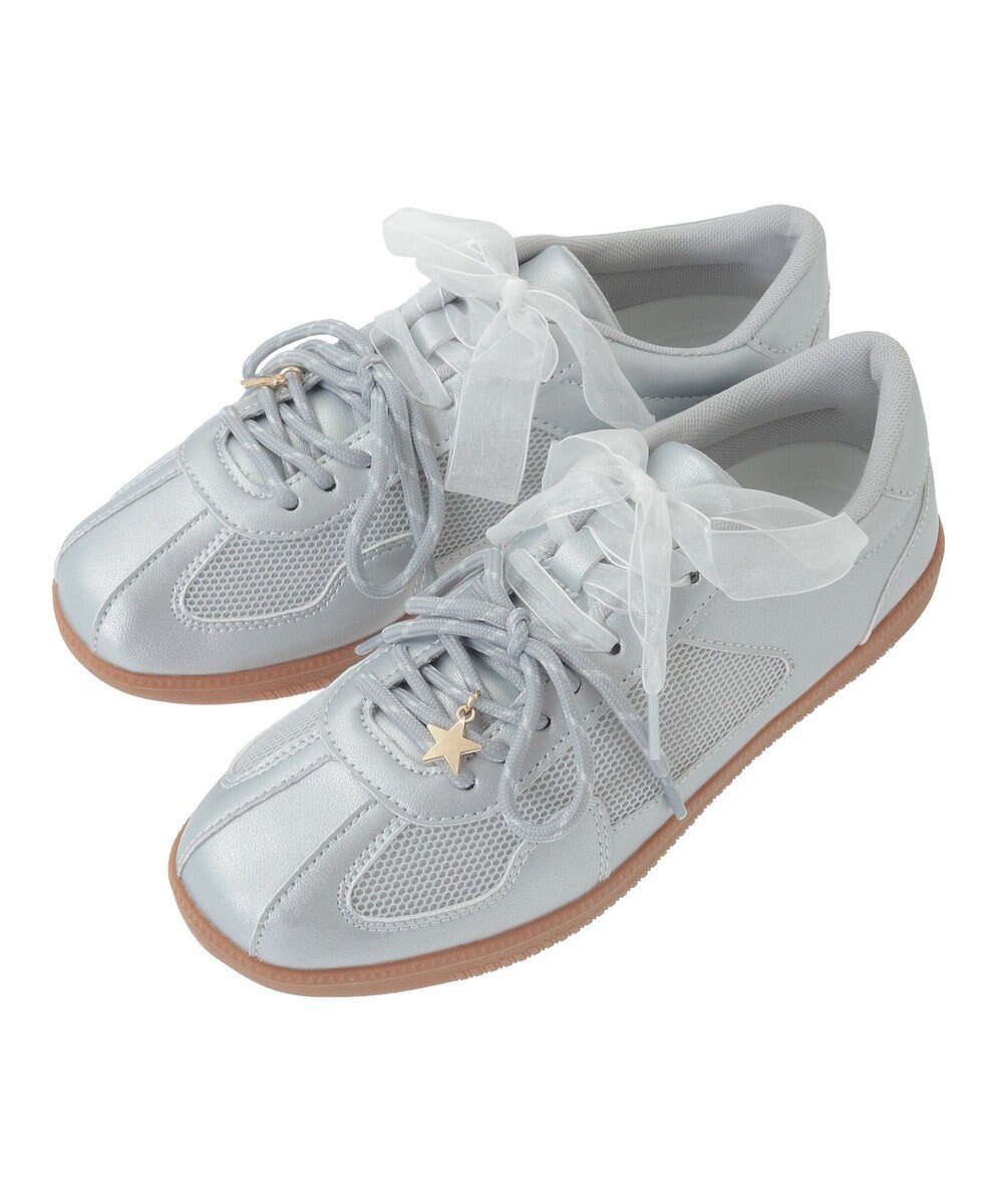 earth music&ecology チャーム付きＷリボンスニーカー 