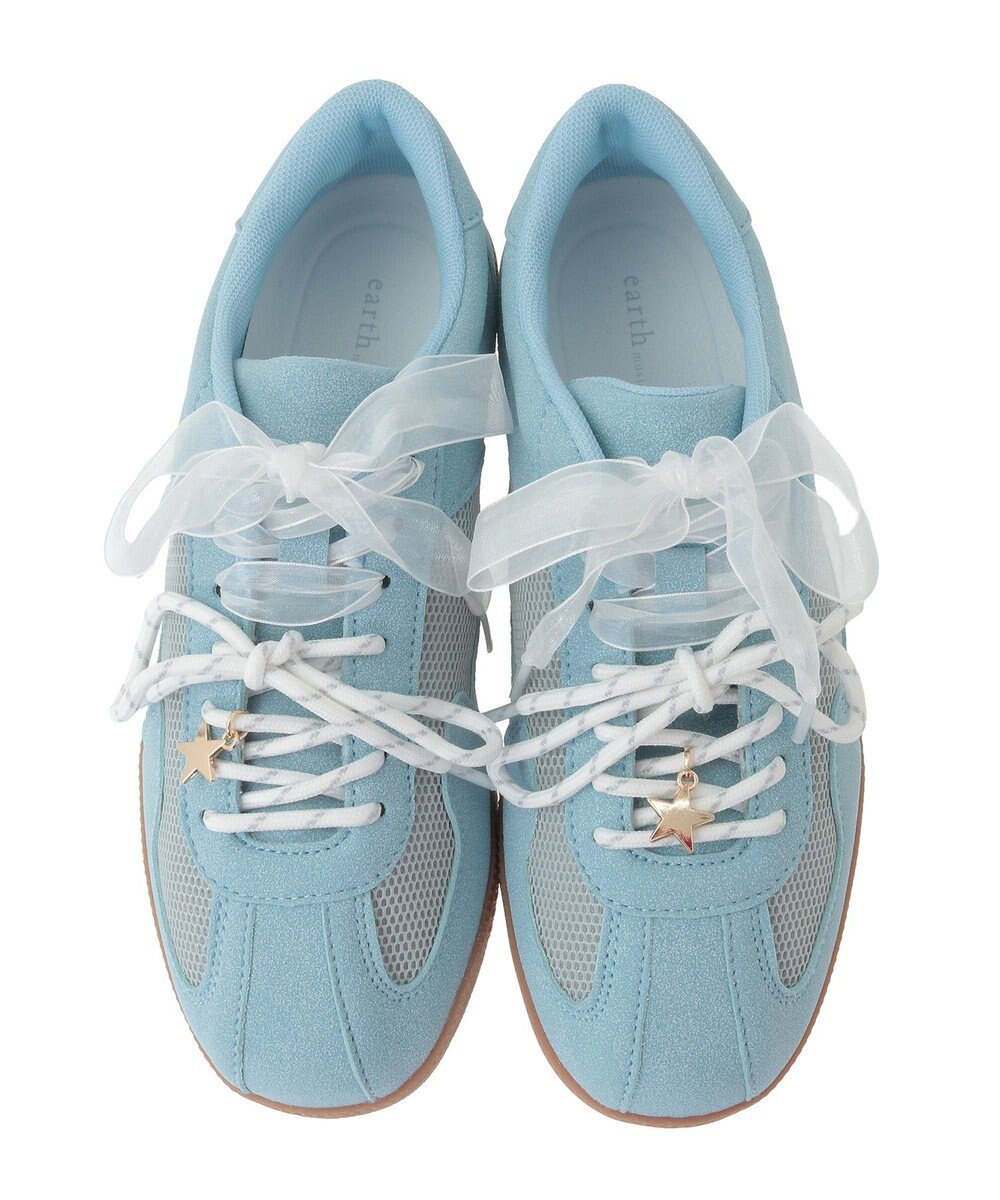 earth music&ecology チャーム付きＷリボンスニーカー 