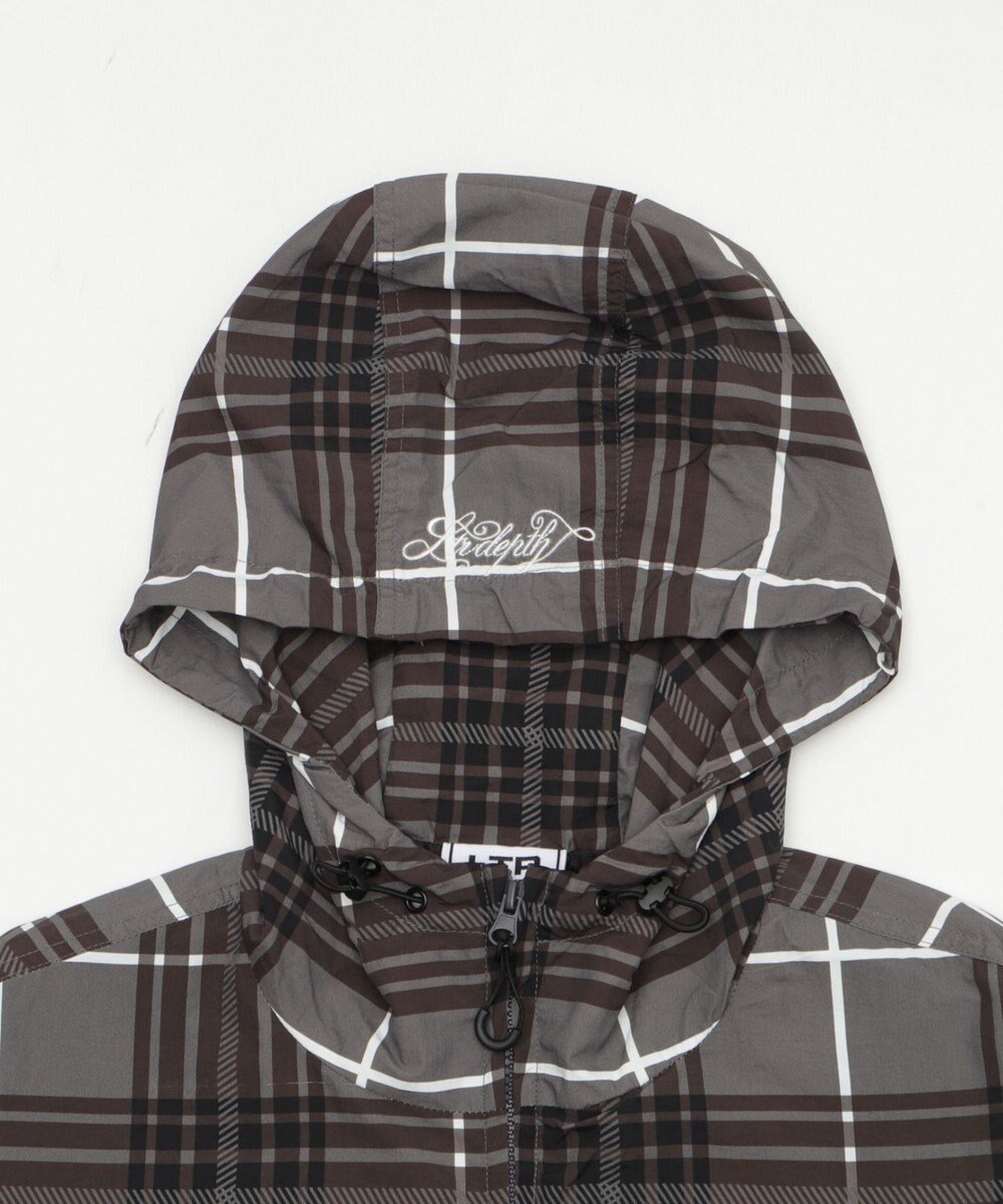 WEGO 【ユニセックス着用ITEM/MLサイズ展開】チェックロゴフードブルゾン 