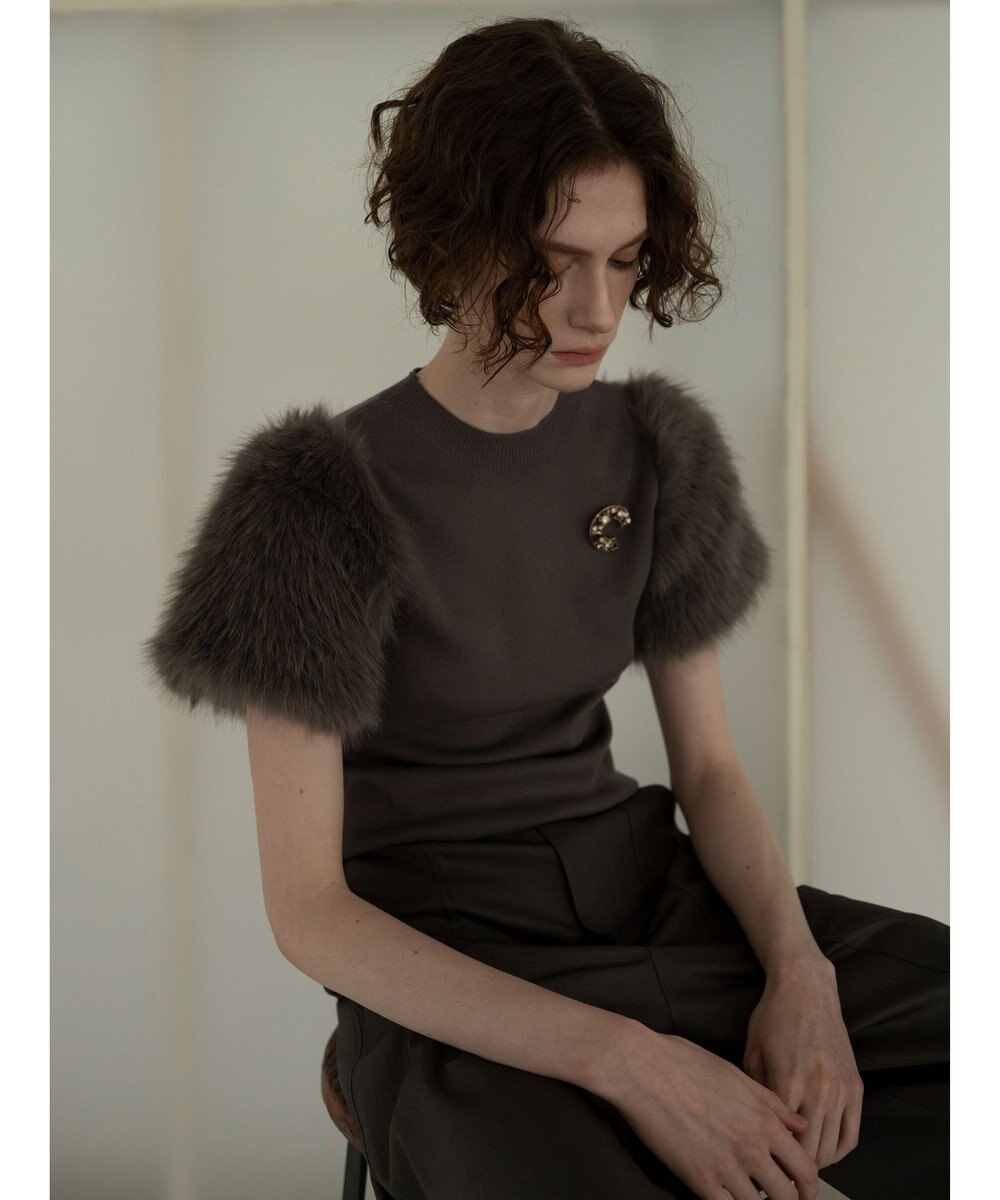 Te chichi スリーブファーニットプルオーバー《2025Autumn catalog item》 