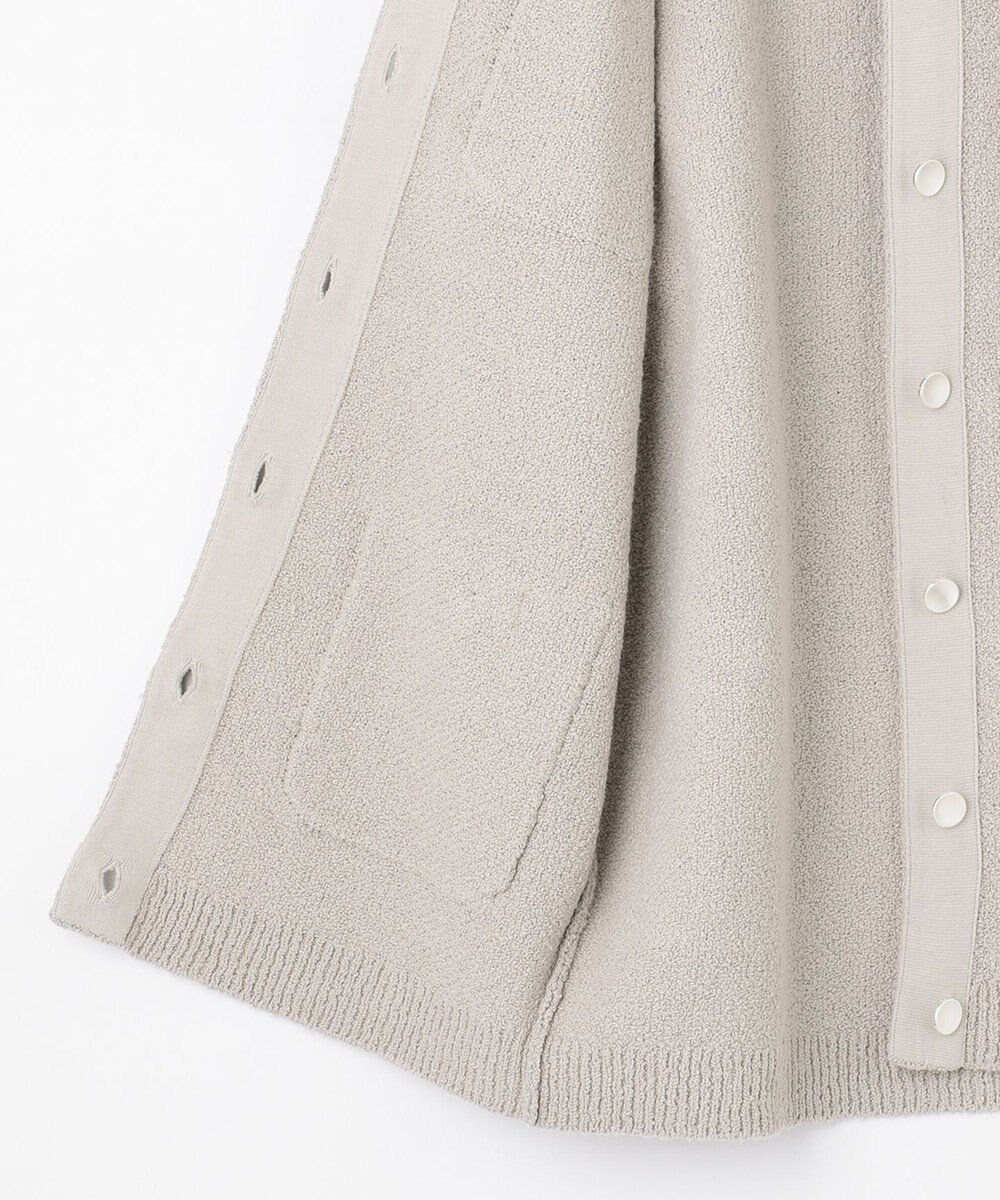 自由区 L 【洗える】テクスチャーコットンブレンド ニットアウター 