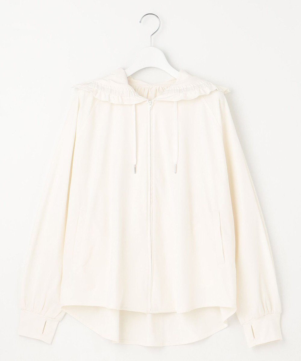 Feroux 【接触冷感・UVカット・吸水速乾】ラッシュガードフリル パーカー 