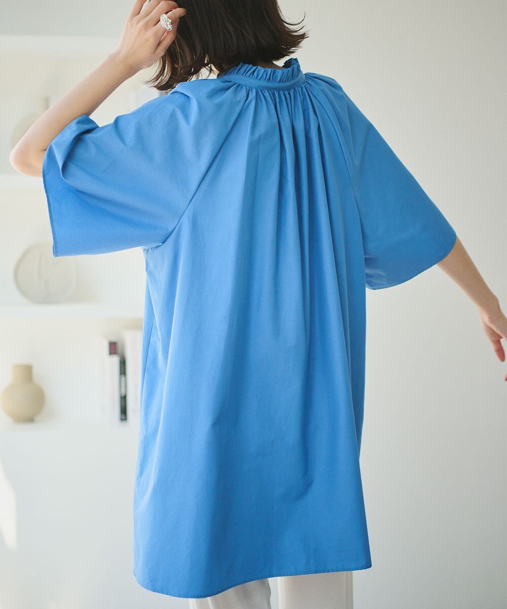 #Newans 【ANSWER for 骨格ナチュラル】ギャザーネックフレアスリーブチュニック 