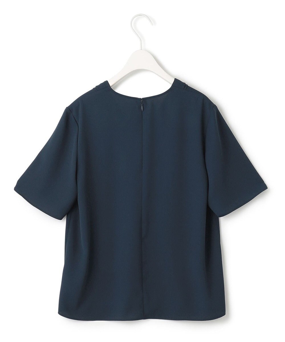 ICB 【洗える】ソフトジョーゼット Vネックブラウス 