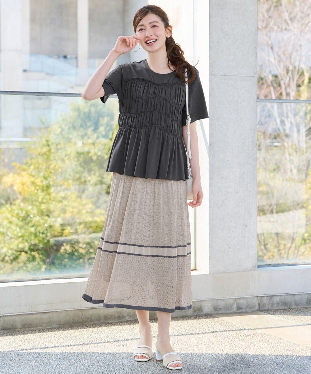 Tiaclasse シャーリングカットソートップス 
