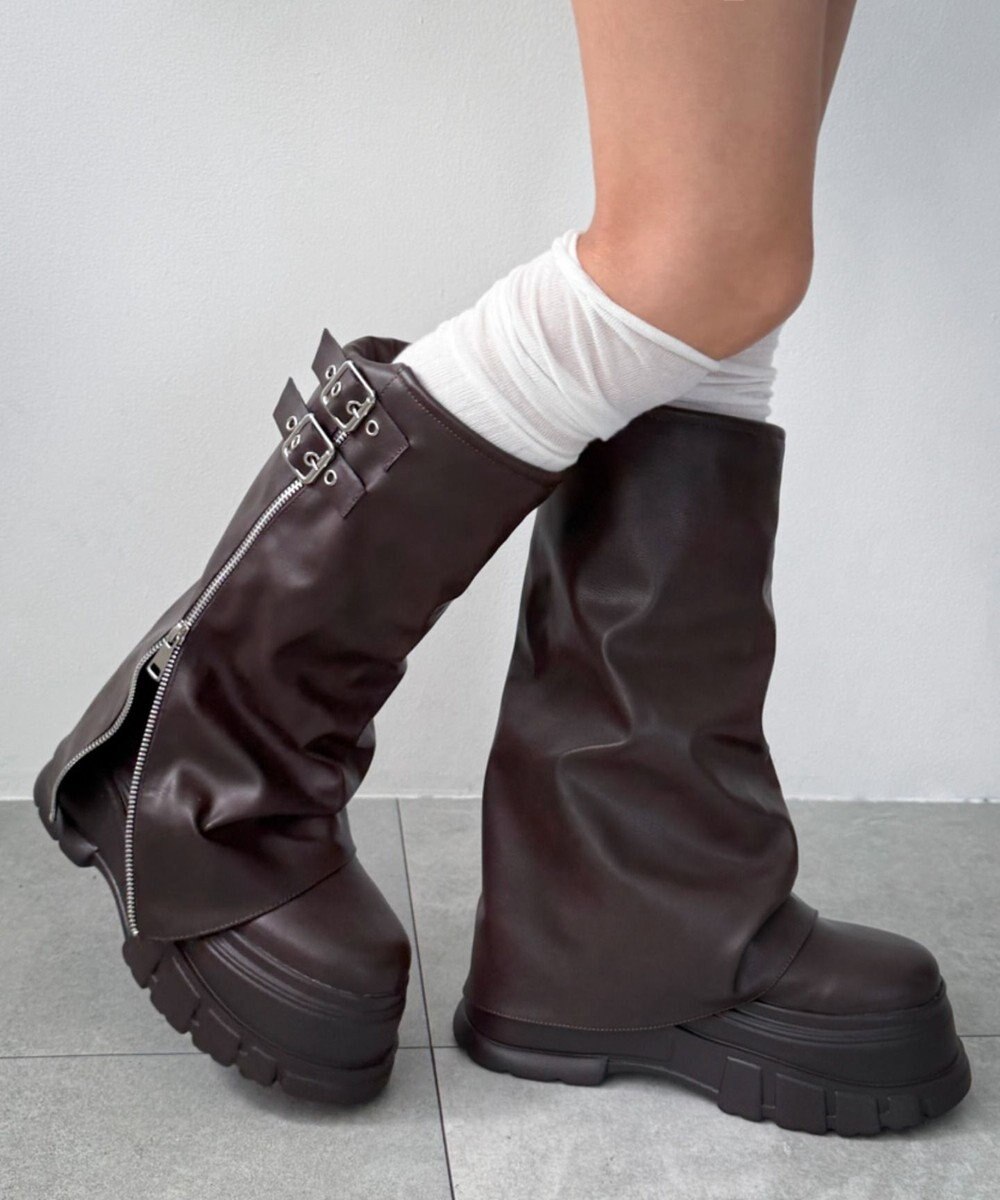 WEGO 厚底カバーロングブーツ 