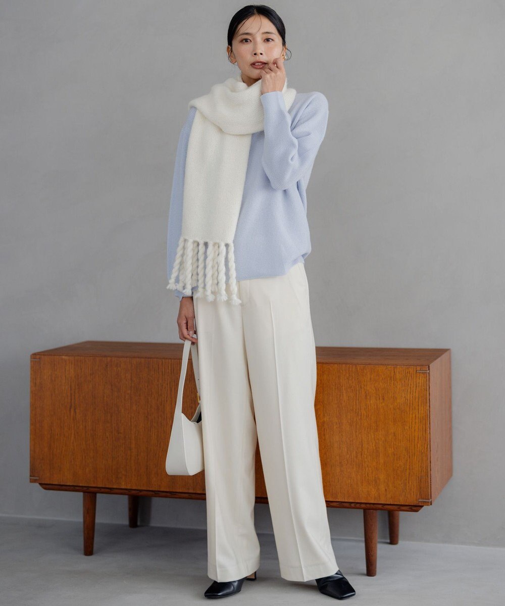 23区 【洗える】ウールカシミヤ Vネック ニット 