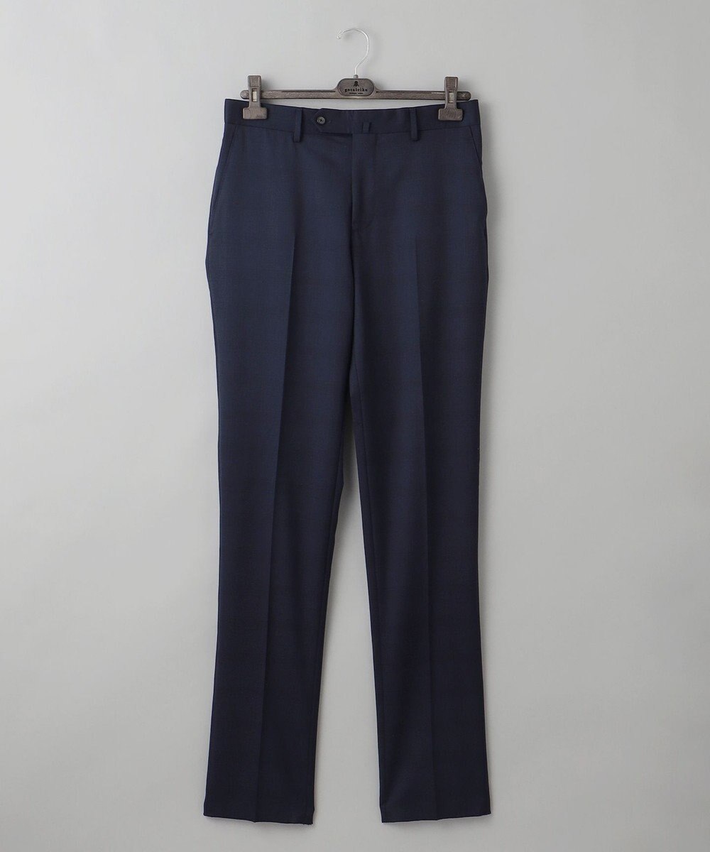 GOTAIRIKU 横に伸びる【TasmaniaWool/タマニアウール】ストレッチ スーツ__ネイビー格子柄 