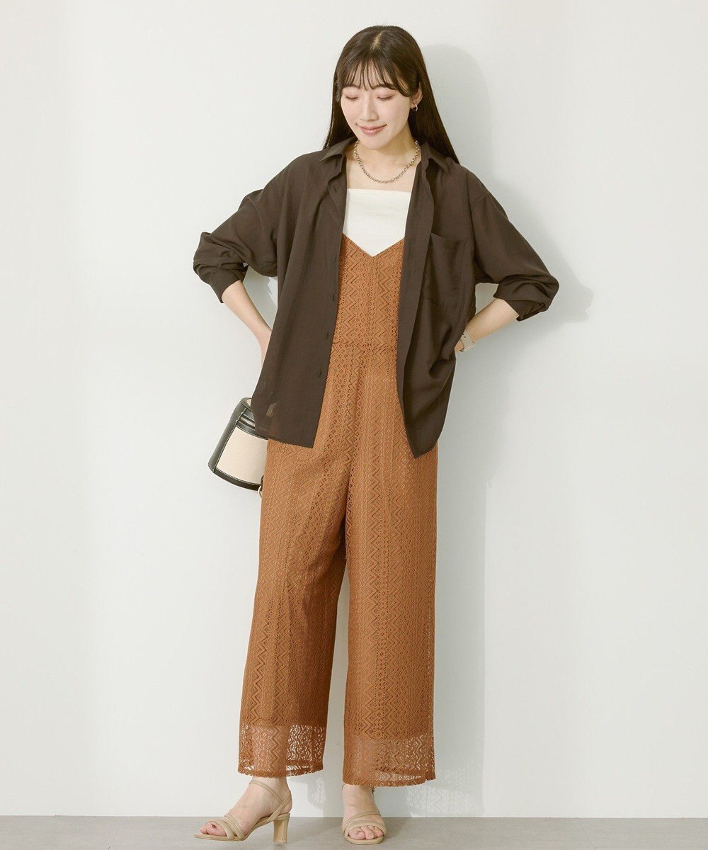 AMERICAN HOLIC シアーボイルオーバーシルエットシャツ 