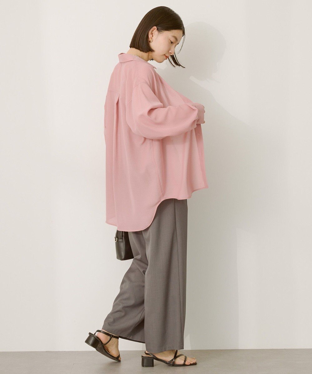 AMERICAN HOLIC シアーボイルオーバーシルエットシャツ 