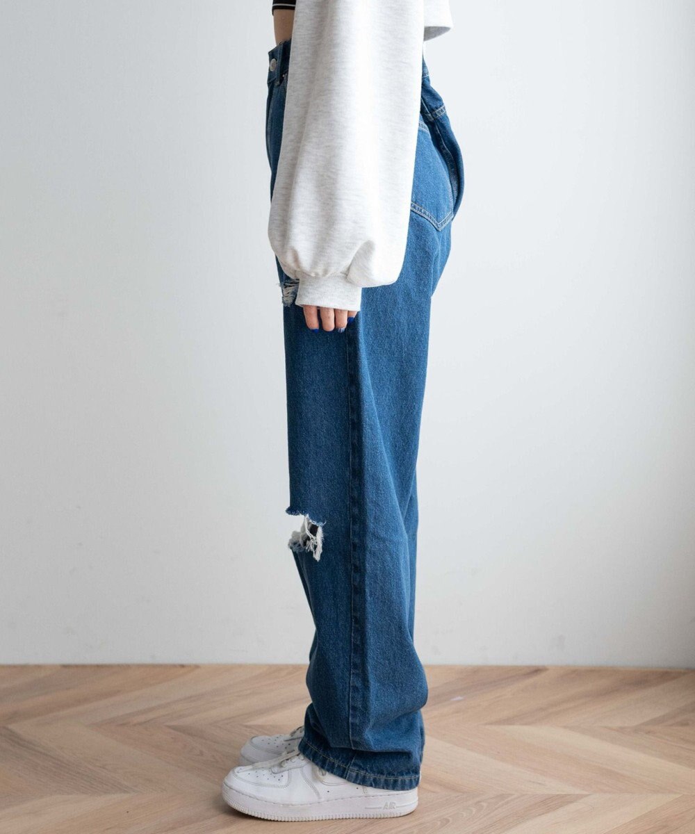 WEGO ヘビークラッシュローライズパンツ 