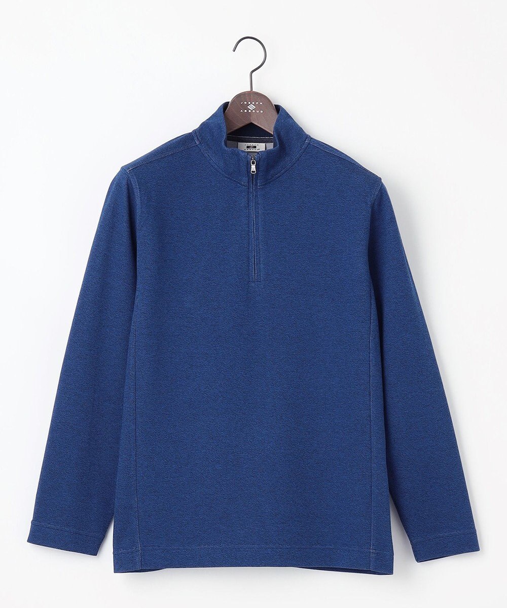 JOSEPH ABBOUD 【快適な着心地・イージーケア】カノコダブルフェイス ハイネック ZIP プルオーバー 