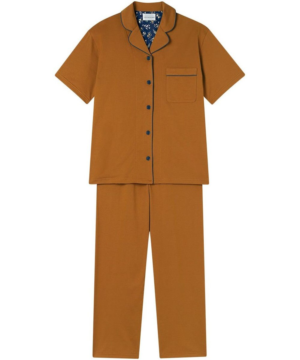 une nana cool 【綿100%】60/2 やわらか天竺 半袖開襟パジャマ MADE WITH LIBERTY FABRIC 