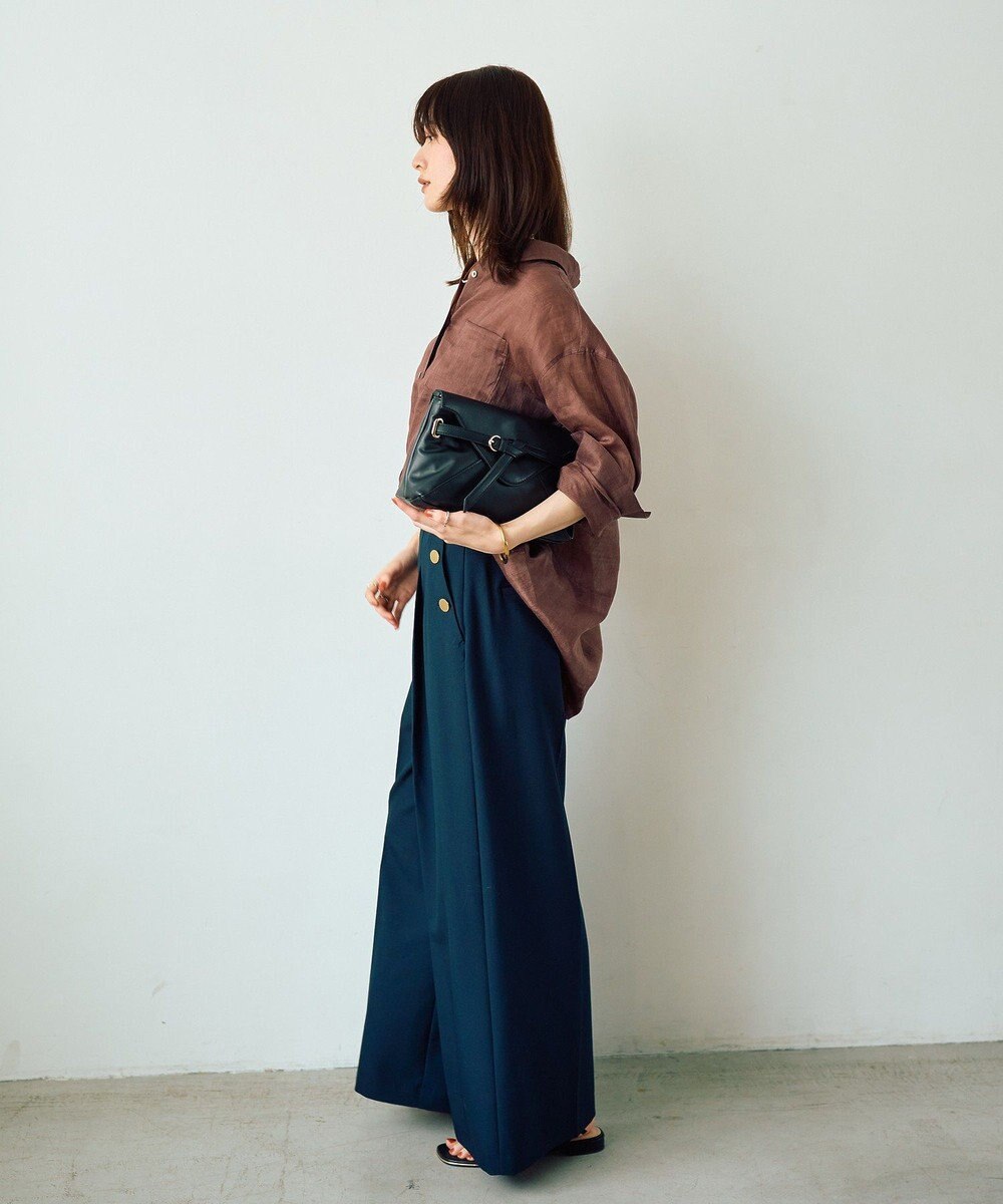 YECCA VECCA 3wayシアーリネンシャツ 