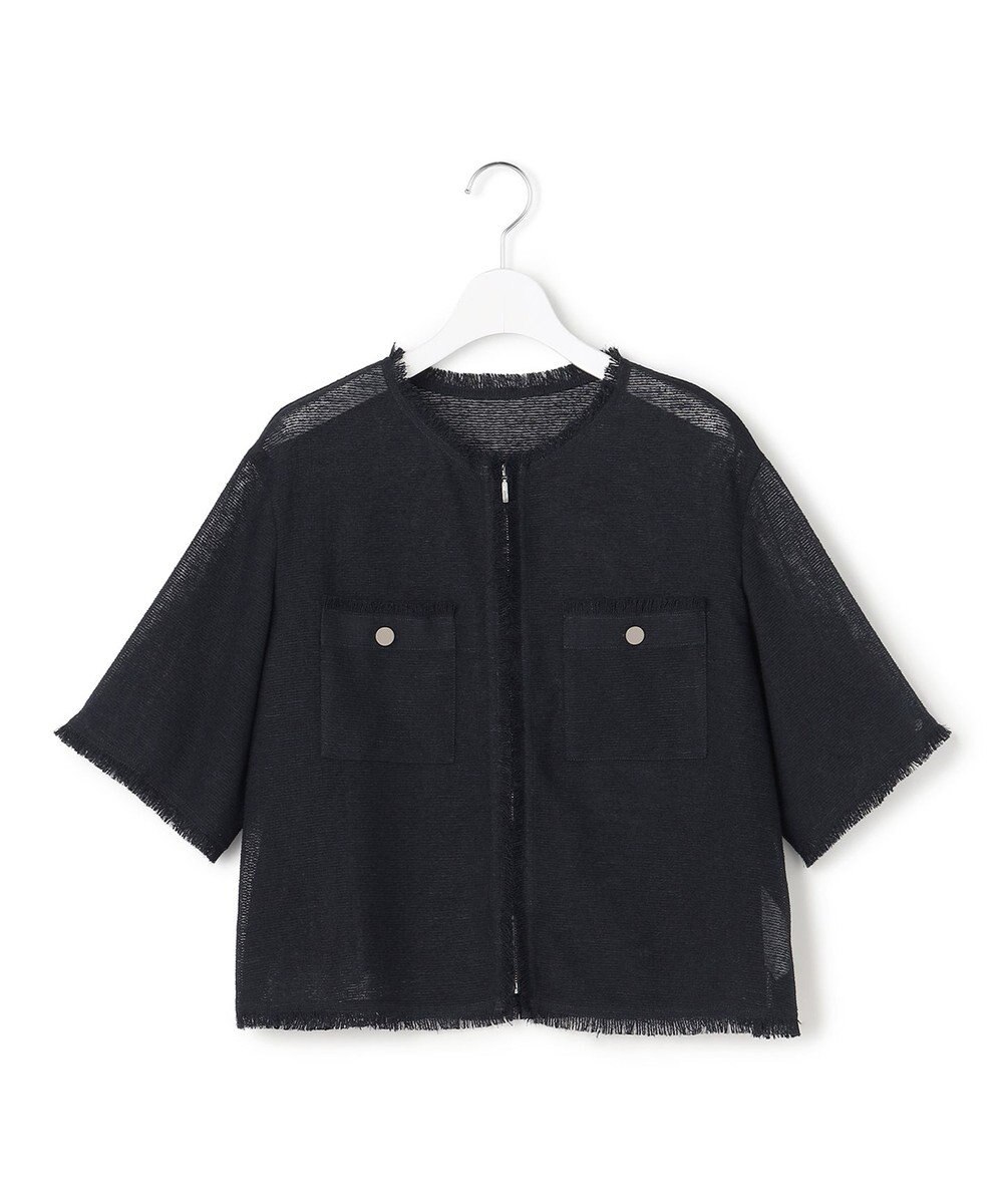 ICB L 【CLASSY.掲載】サマーレノクロス ハーフスリーブジャケット 
