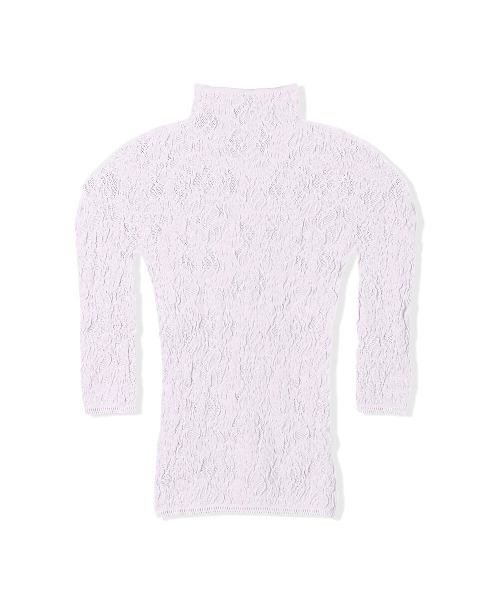 Chacott 【ノーソーイングニット】ローズシアーレースハイネックトップ 