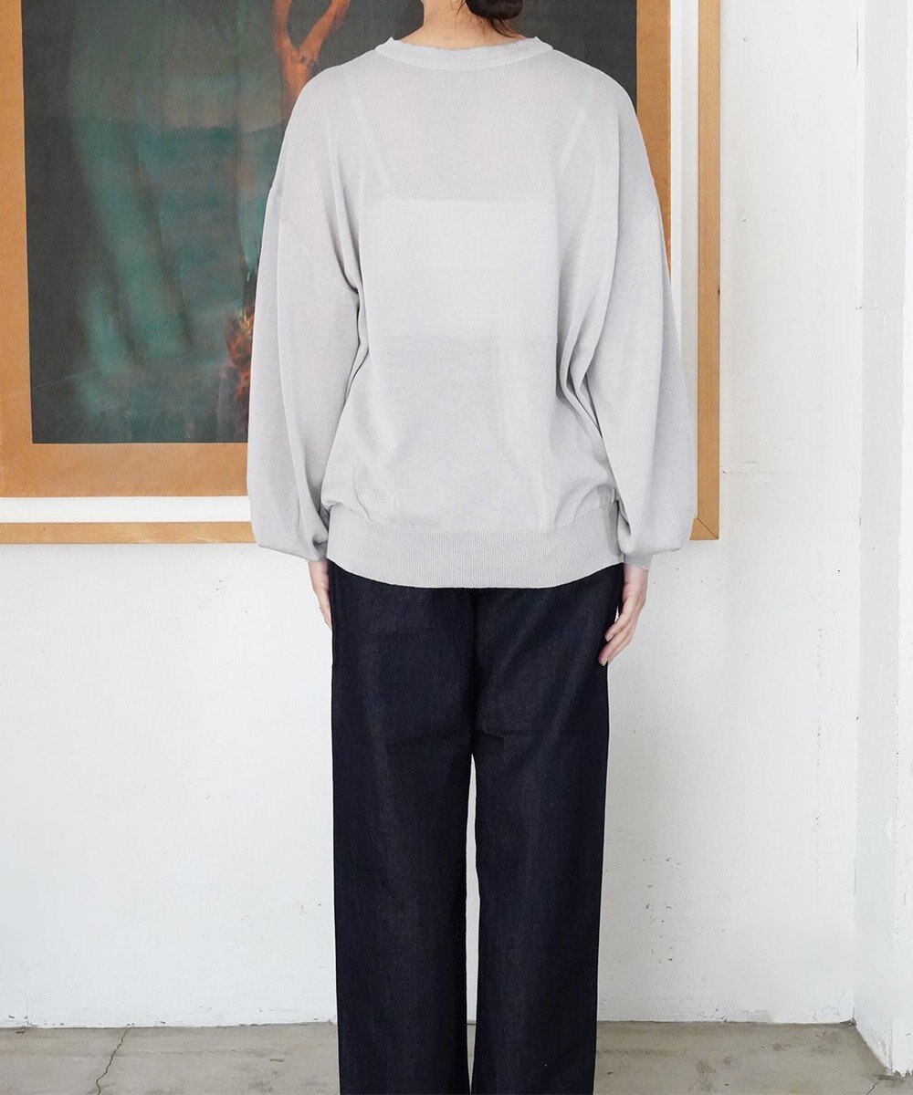 TOQUE 〈大草直子さんアドバイザー〉ウォッシャブルシルク×コットン ニットロングスリーブ 