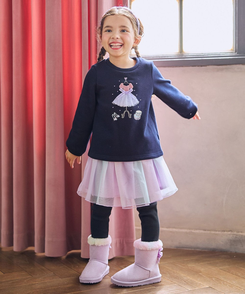 ANY KIDS ドレスモチーフ 裏シャギー トレーナー 