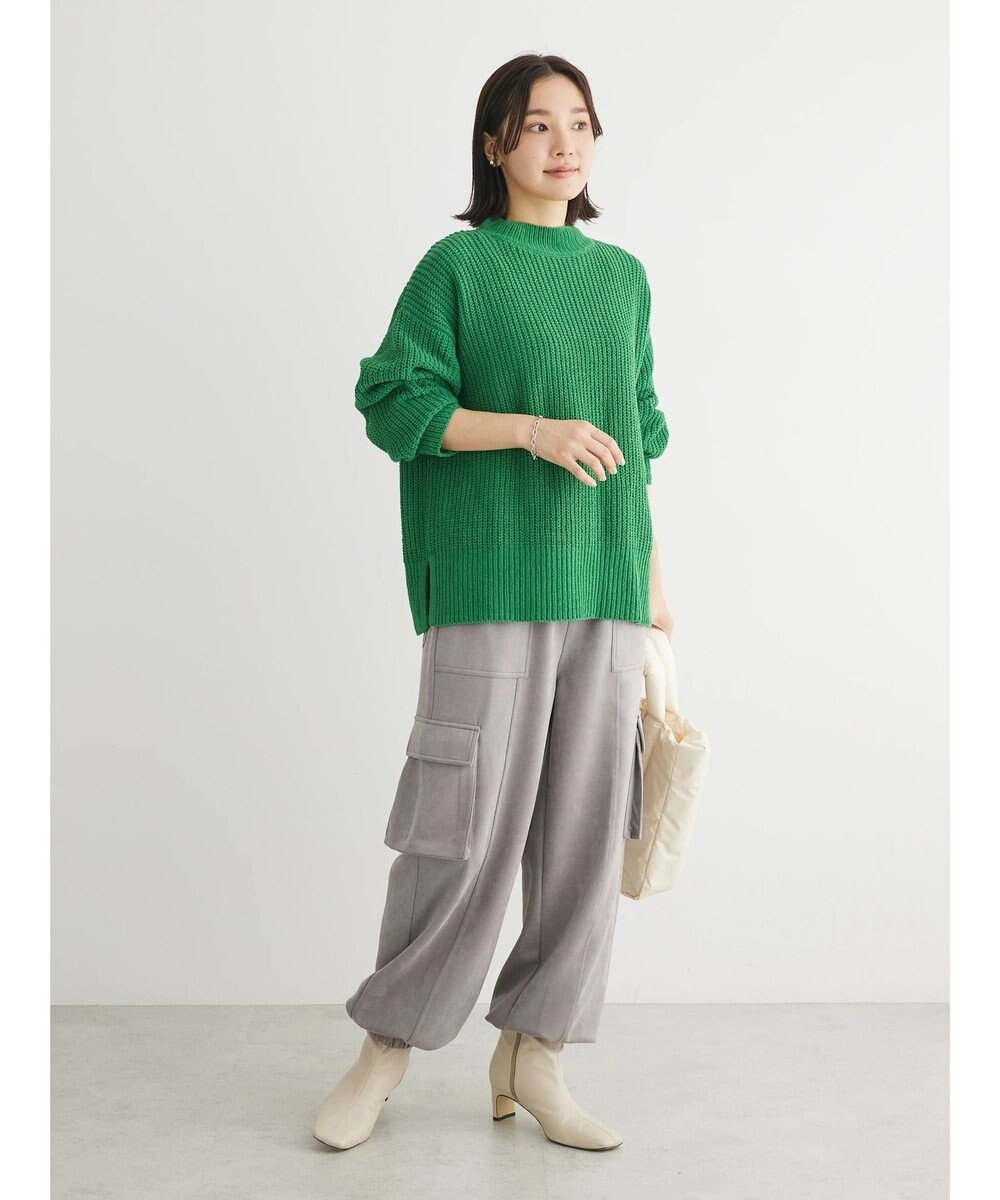 Green Parks ｍｏｋｏモール畦編みモックネックプルオーバー 