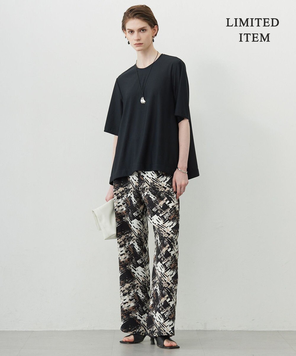 ICB L 【WEB限定・洗える】シアートリコット ペプラムカットソー 