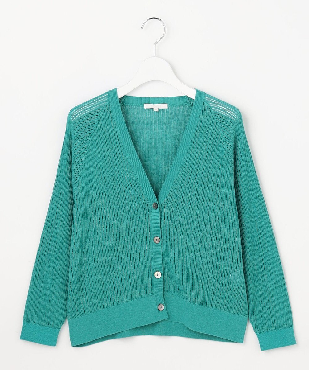 自由区 S ファインリネンナイロン カーディガン 