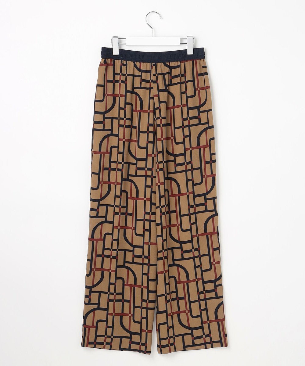 自由区 L 【17号サイズまで展開・カタログ掲載】ジオメトリックレトロプリント パンツ 