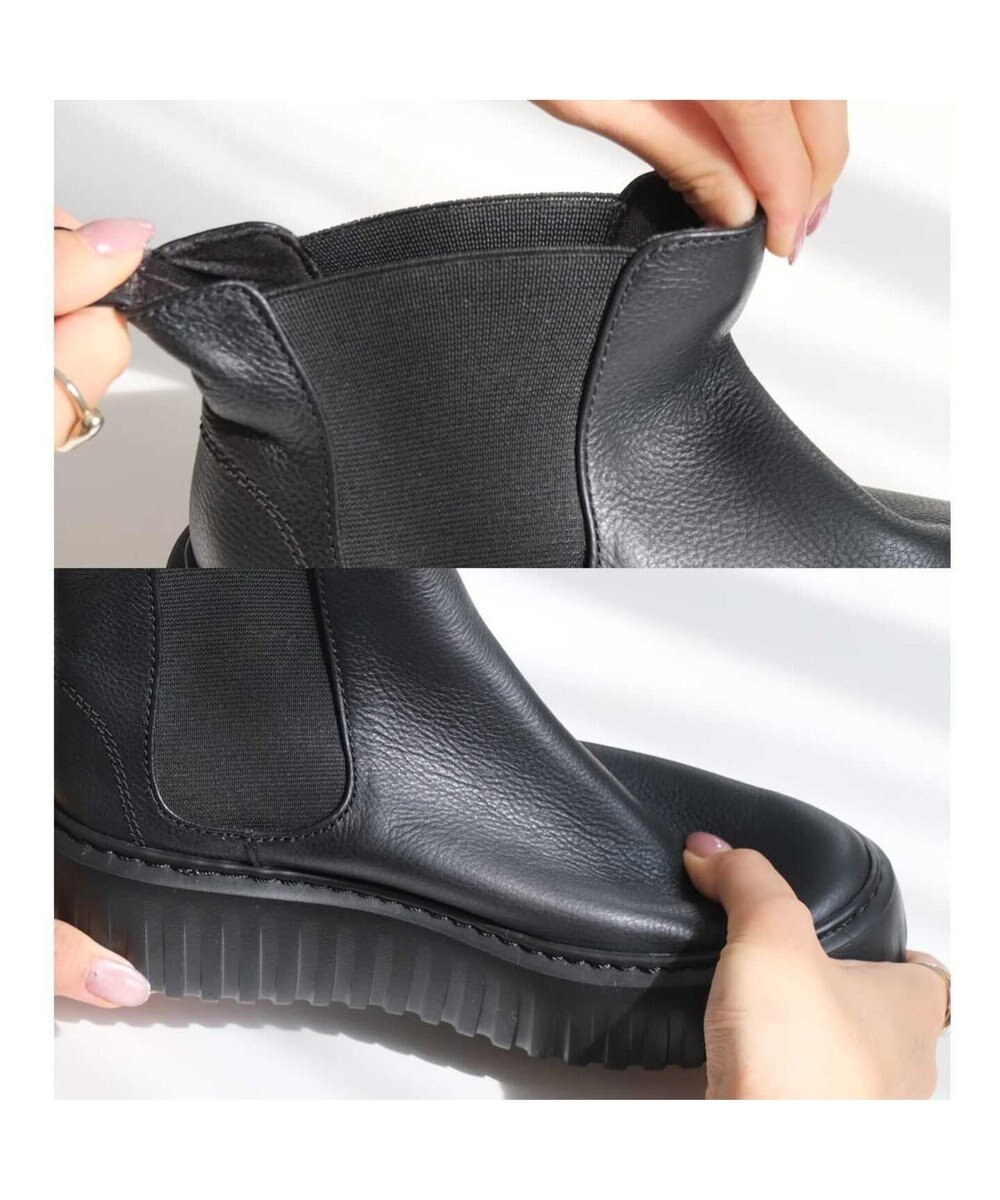 Pointer 日本製 本革厚底サイドゴアブーツ 