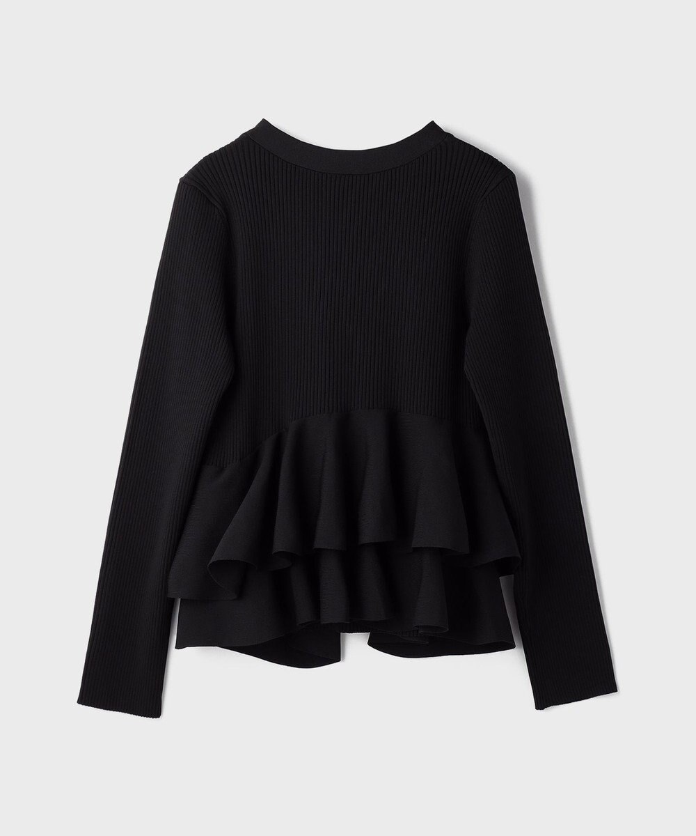 GRACE CONTINENTAL ペプラムニットカーディガン 