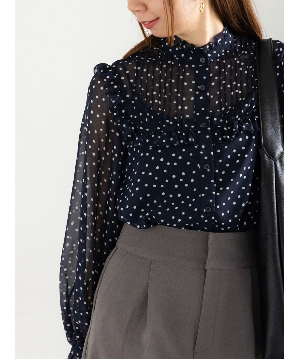 Te chichi パターンアソートシフォンフリルブラウス 